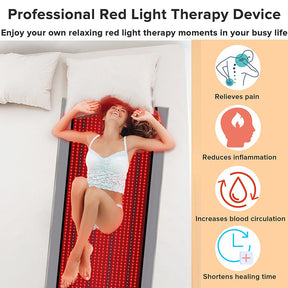 Full body red light therapy mat with head part relieve fatigue soreness infrared light therapy sleeping bag hot compress therapy blanket