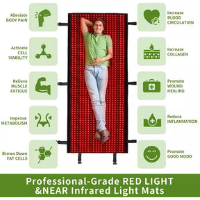 Full body red light therapy mat relieve fatigue soreness infrared light therapy sleeping bag hot compress therapy blanket