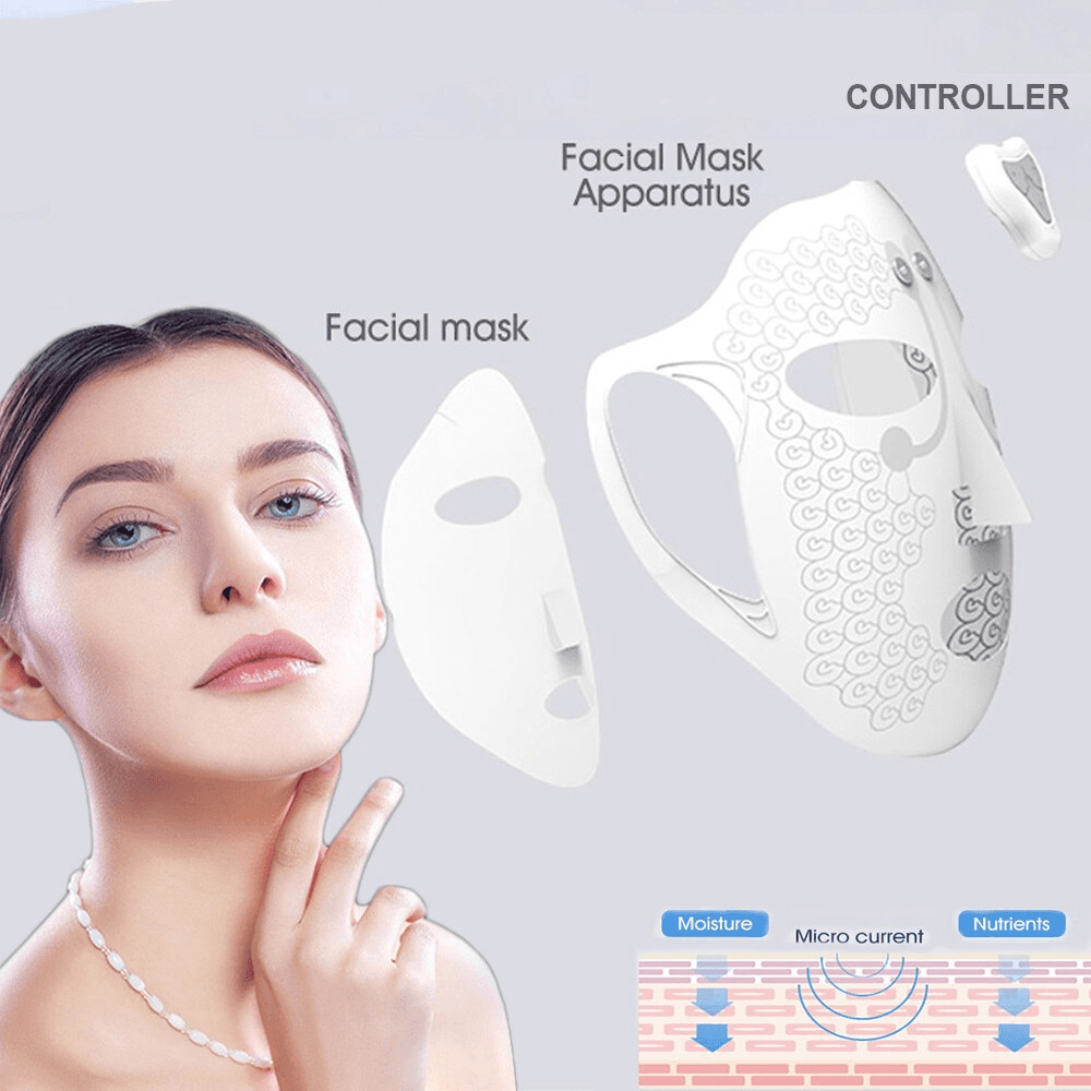 EMS Electric Pulse Face Mask Facial Lifting Firming Massager