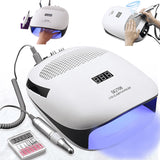 3 in 1 Nail Dust Vacuum Cleaner Nail Drill 140W UV LED Nail Lamp