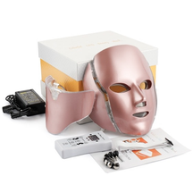 7 Colors led mask facial Neck photon rejuvenation Tighten acne Anti Wrinkle Beauty tool