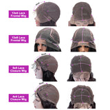 Human Hair Wig Front Lace Hand Woven Hair