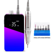 Nail File Nail Drill Gradient Color Portable Rechargeable