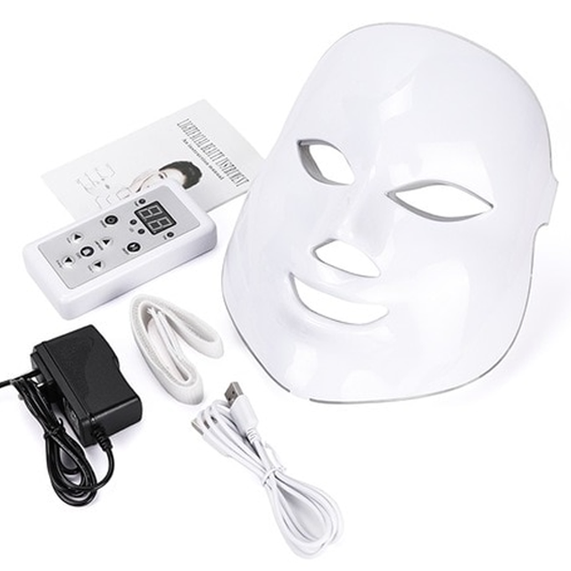 7 Colors LED Facial Mask Skin Rejuvenation Care Treatment Beauty Anti Acne Therapy Whitening LED Photon Face Mask