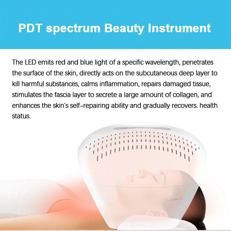 7 Color LED PDT Face Light Therapy Skin Rejuvenation Acne Remover Anti Wrinkle Facial Care Beauty Machine