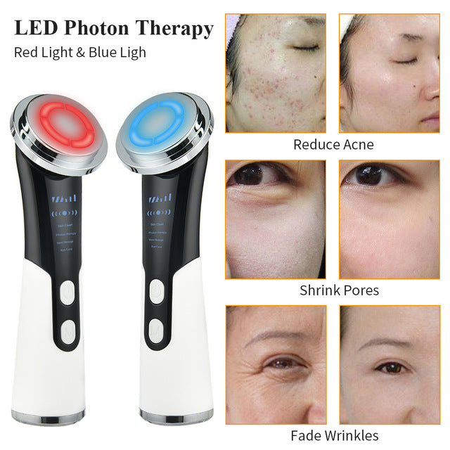 LED Photon Skin Rejuvenation 4in1 Facial Eye Skin Face Lifting Anti Aging Beauty Massage