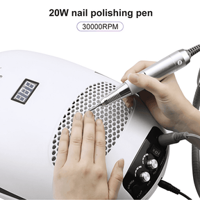 3 in 1 Nail Dust Vacuum Cleaner Nail Drill 140W UV LED Nail Lamp