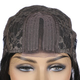 Human hair wig T-part Small gap lace headgear hand-woven Straight headgear