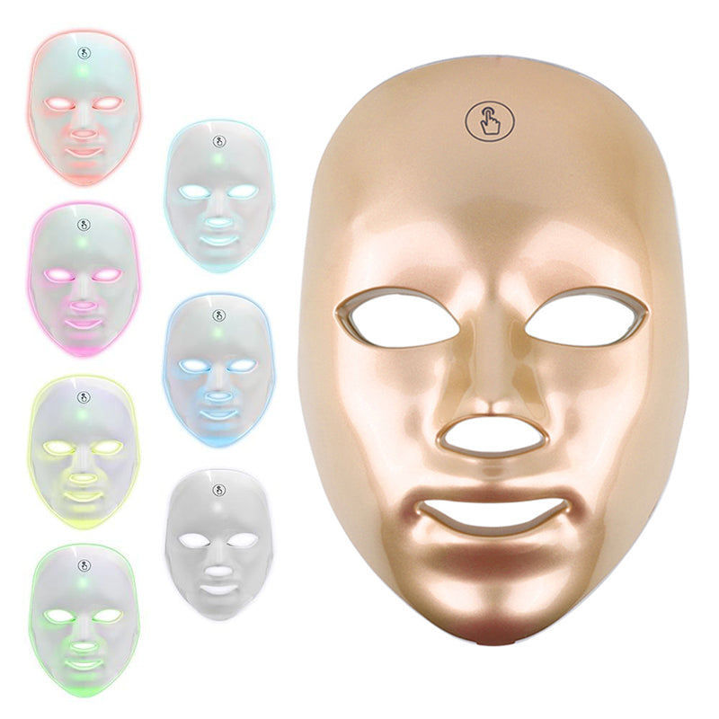 7 Colors Light Therapy Facial Mask Touch Charge LED Photon Skin Rejuvenation Beauty Mask