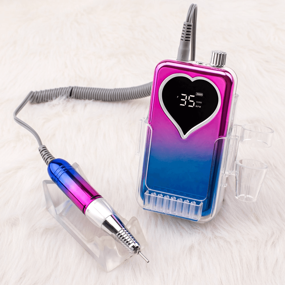 Nail File Nail Drill Gradient Color Portable Rechargeable