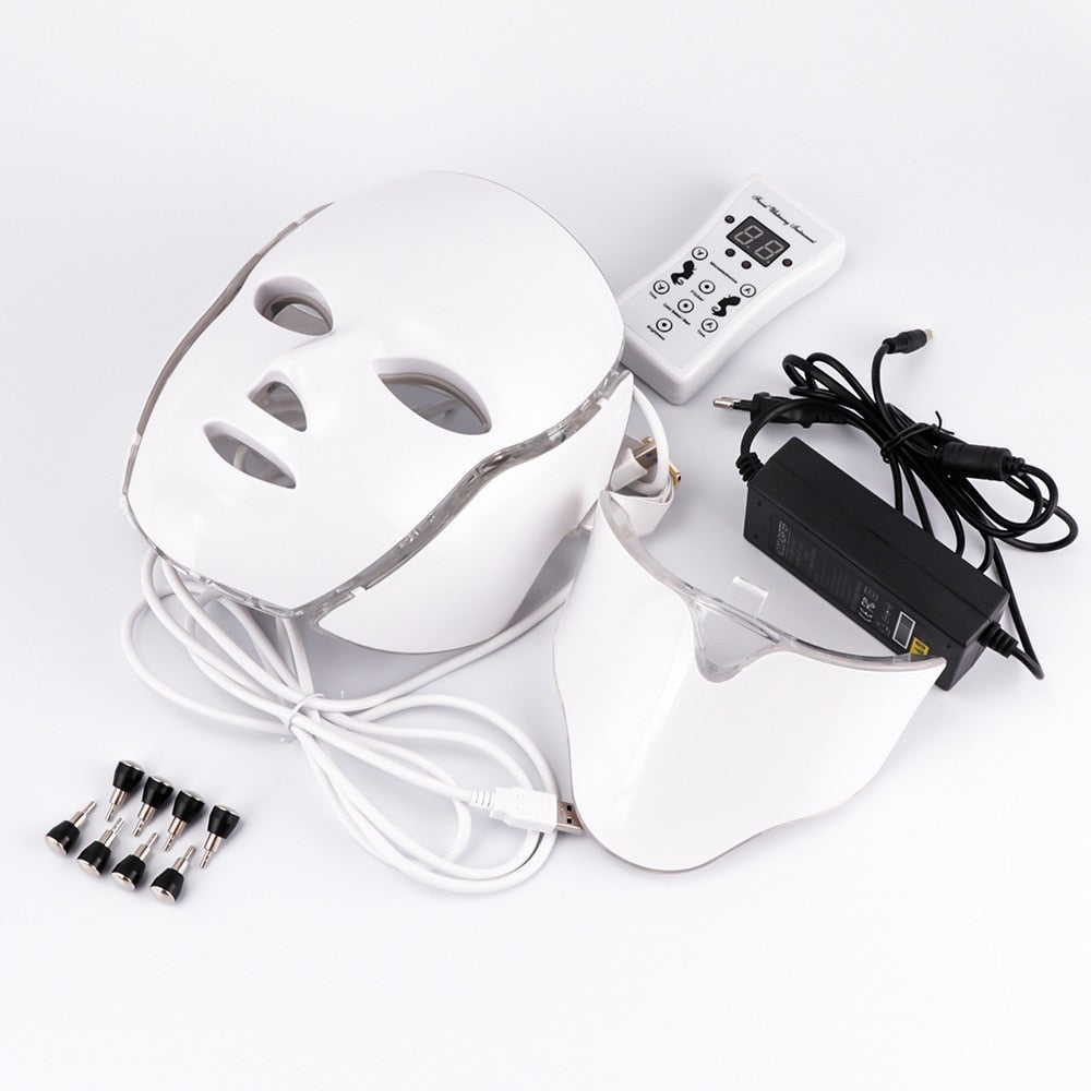 7 Colors Led Facial Mask Led Photon Therapy Acne Lightening Spot Rejuvenation Beauty Instrument Mask