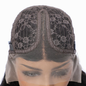 Human hair wig T-part Small gap lace headgear wave hand-woven headgear