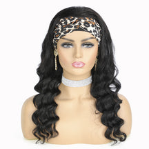 Human hair wig headband 150% density headgear loose wave wigs