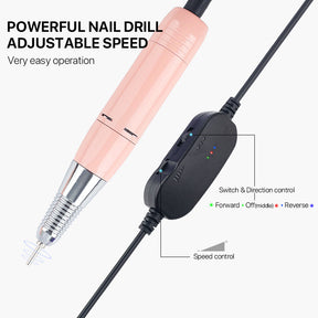 2 in 1 Smart Nail File Nail Drill 48W Nail Lamp Polisher Manicure Tool