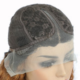 Human hair wig T-part small gap lace headgear hand-woven wig headgear