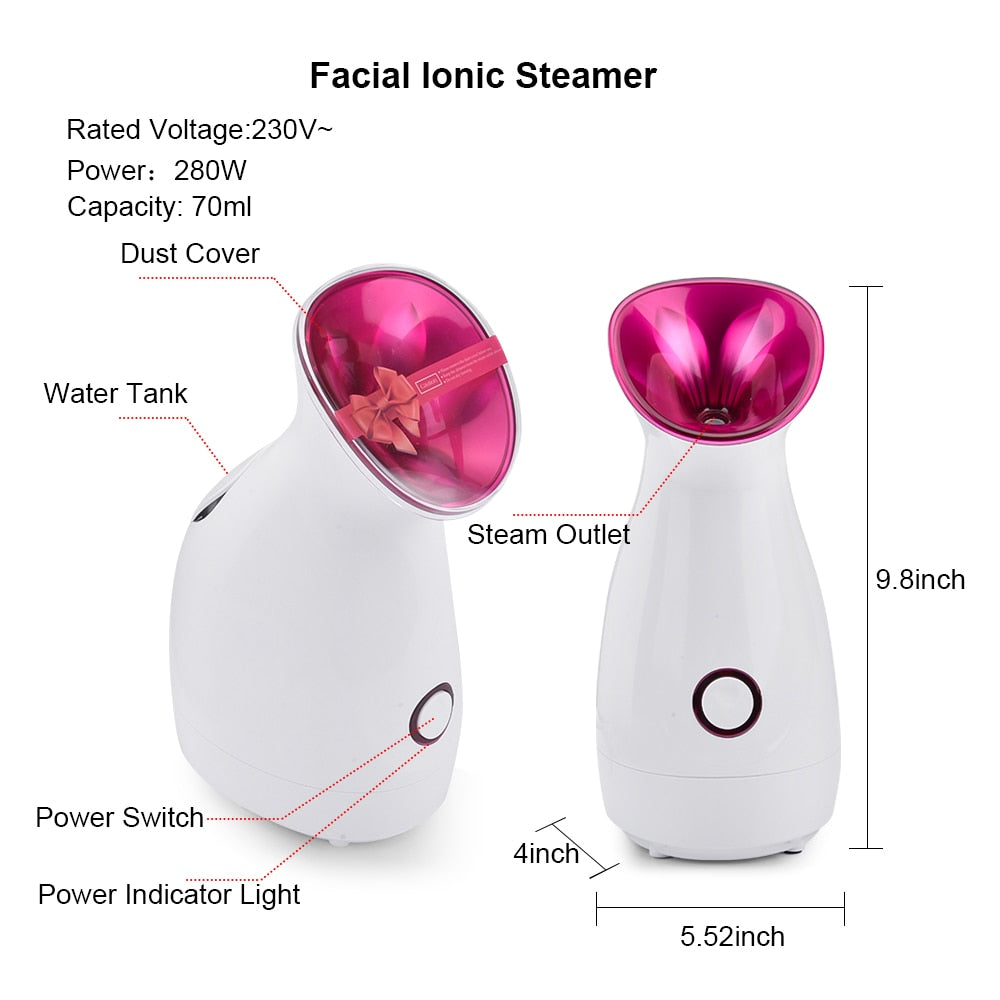 Nano Facial Steamer Humidifier Moisturizing Cleaning Pores Sprayer Home Sauna SPA Skin Care