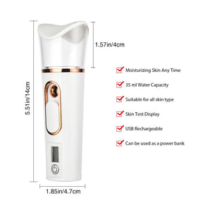 Nano Facial Spray Hydrating Mini Portable Moisture Measuring Machine Skin Care