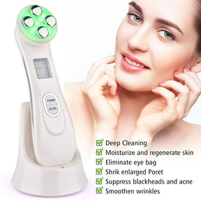 RF Skin Tightening Anti Aging EMS Face Lifting LED Photon Galvanic Facial Massage Skin Beauty