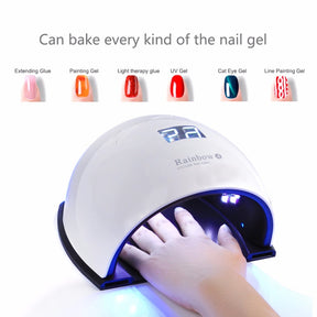 54W LED UV Nail Dryer 2 IN 1 Gel Polish Curing Lamp Hand Foot Nail Art Tool