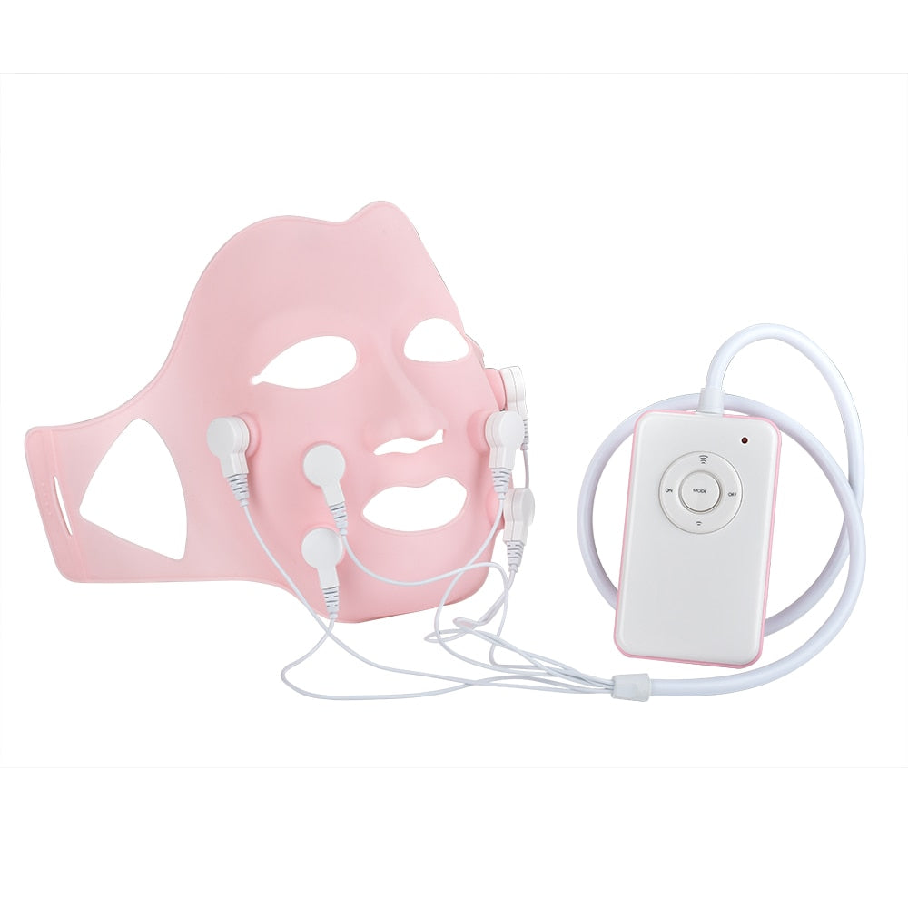 LED Photon Skin Rejuvenation Device Facial Color Light Vibration Massage Beauty Face-Lifting Mask